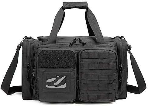 Gun Range Bag for 4 Handguns and Ammo Pistol Case Tactical Shooting Bag