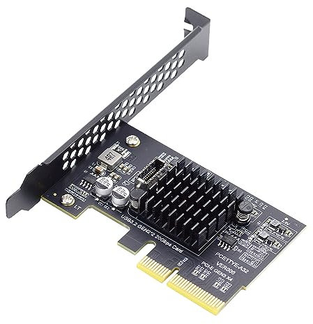 NFHK USB 3.2 Gen2 Type-E 20Gbps Front Panel Socket to PCI-E 4X Express Card Adapter for Desktop Motherboard