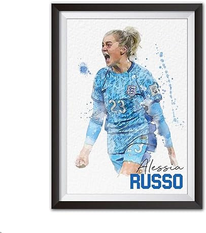 Alessia Russo England Lionesses World Cup 2023 A4 Watercolour Style Digital Print Girls Football