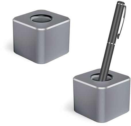 Betinyar Aluminium-Stifthalter - 2er Pack, Metall-Stiftständer für den Schreibtisch, Grau