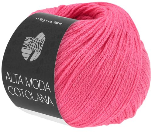 LANA GROSSA Alta Moda Cotolana | Edles Kettengarn aus 45% Schurwolle (Merino superwash), 45% Pima Baumwolle & 10% Polyamid| 50g Wolle zum Stricken & Häkeln | 150m Garn FB 53