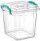 Best House | Plastic Storage Box with Clips & Lids | Size: 6L (L:26cm W:26cm H:16cm) | Set of 1 | Square Shape | Stackable Clear Durable Multipurpose Office Home Kitchen Tools Crafts ((SMALL Size)