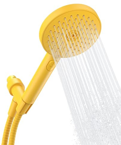 Sproos Handduschfiltersystem, leistungsstarke Zweistufige Filtration, extra langer 177,8 cm Schlauch, Silikondüsen, 6 Farben