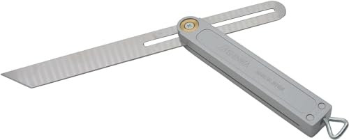 FAMEX Winkelmesser Gehrungsschmiege Schmiegewinkel 250 mm aus Edelstahl - Flexibel, Shinwa