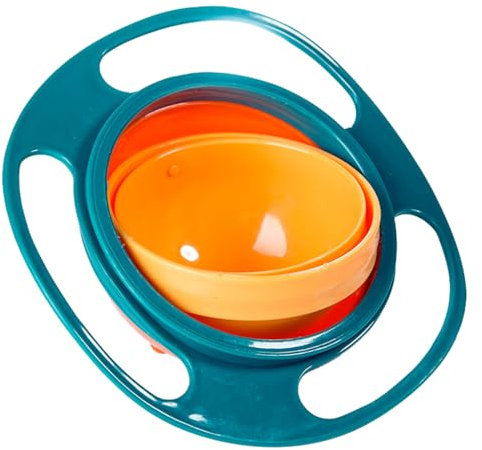 Bébé Magiques Bol Anti-Renversement 360° - Évitez Les Aliments Renversés, Assiette Enfant, Bol Gyroscopique Universel Vert