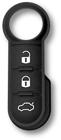 Gommino di Ricambio per Chiave Auto Pad Tre Tasti Pulsanti Telecomando Compatibile con Fiat 500 Panda Punto Bravo Ypsilon Delta Musa Lancia