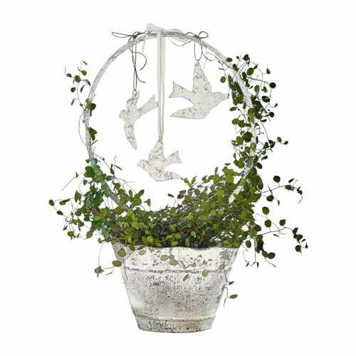 Loberon Cache-Pot Malleskat, Blanc Vieilli