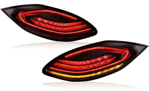 Auto Rückleuchten für Porsche Panamera 2010～2013,Auto Rückfahrscheinwerfer Bremslicht Wasserdicht Rücklichter Änderung Zubehör,Red Right