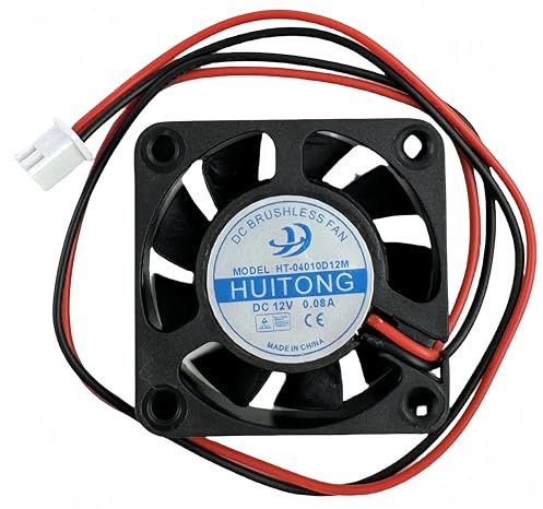 for HT-04010D12M DC12V 0.08A 40×40×10mm Silent Cooling Fan, 2-Wire 4cm DC BRUSHLESS Cooling Fan HT-04010D12M