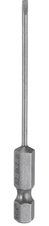 QUARKZMAN Embout de Tournevis Plat Magnétique Sl2 en Acier S2 2mm Embout de Tournevis à Tête Plate 1/4 Tige Hexagonale Embout de Tournevis de Qualité Industrielle de 3 de Long