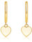 Glintara Creolen Silber Ohrringe Hängend, 925 Sterling Silber Ohrringe mit Herz Anhänger, Klassisch Herz Ohrhänger für Damen, Knorpel Schlafen Hängeohrringe, Hypoallergen Ohrschmuck für Valentinstag