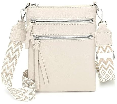 CazneJN handy umhängetasche damen, Handtasche crossbody bag damen tasche damen, klein handytasche mit geldbörse zum umhängen (Beige)