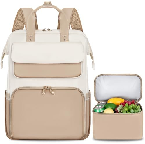 BERTASCHE Lunch-Rucksack für Damen, Khaki-Beige, 39.62 cm