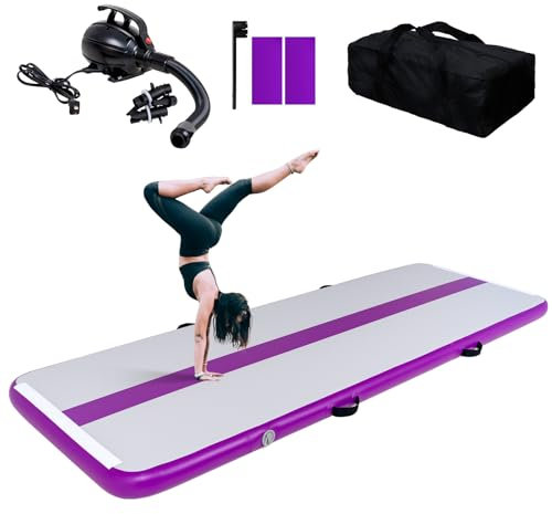 Tuxedo Sailor Air Track Matte 3M/4M Inflatable Tumbling Mat, 10 cm Thick Gymnastics Mat, Training Mat, Air Mat with Electric Air Pump, Gym Mat for Gymnastics, Yoga, Tumbling, Cheerleading