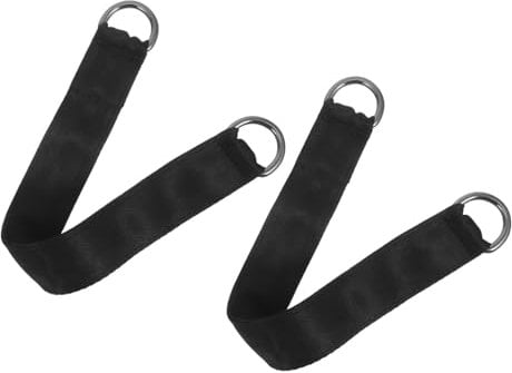 Yardwe 2 Stück Outdoor-Zubehör Hosenträger Baum-Aufhängegurte Kletterständergurt Hängemattengurt Seil Mit Haken An Beiden Enden Gurte Mit D-Ring Baumgurt Schwarzes Nylon