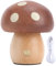 Asixxsix Pilz-LED-Tischlampe, Touch-Steuerung, Holz-Tischlampe, Stufenlos Dimmbar, Wiederaufladbare Nachttischlampe, Dekoratives Pilz-Nachtlicht für Wohnzimmer, Schlafzimmer, Terrasse