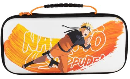 Konix Naruto Shippuden Schutzhülle und Tragetasche für Nintendo Switch, Switch OLED und Switch 2 - Platz für 8 Spiele - Naruto-Motiv - Weiß
