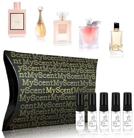 MyScent geschenk für sie Parfüm Set Damen Geschenk | Top 5 x 2 ML Parfüm Damen | Frauen Parfum Discovery Set mit 2 ML Abfüllungen