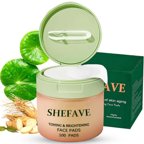 100Pcs Centella Hydrating Toner Pads, Centella Face Exfoliator Pad | Gentle Cleansing Face Wipes with Niacinamide & Ginseng | Soothing Toner Pads Korean Skincare for Daily Glow