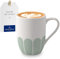 Villeroy & Boch - Fleur vert Henkelbecher grün, Spülmaschinenfest, Mikrowellensicher, Becher für Kaffee & Heißgetränke, Teetasse, Tasse mit Griff, Kaffeebecher, Kaffeetasse, Premium Porzellan
