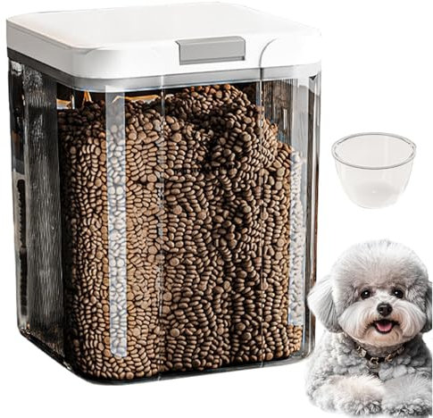 Stockage Des Aliments Pour Animaux - Récipient De Nourriture Pour Chiens Facilement Accessible | Seau Étanche, Transparent, Empilable De 5 Litres Pour La Maison, Salles De Stockage, Cuisines, Organisa