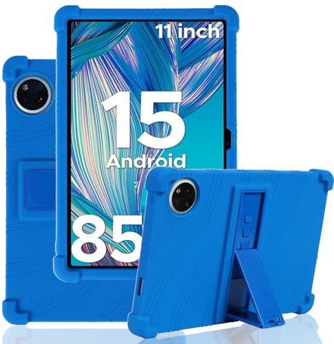 Ytaland Étui de Protection Pour para Tablet DOOGEE U11/U11 Pro de 11 Pulgadas [Kickstand] [Antichoque] [Anti-Chute] [múltiple Ángulo de Vista] Soft TPU Coque en Aleta Flexible de Silicona (Azul)