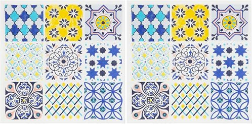 Talking Tables Marokkanische blaue Servietten | kräftige, bunte recycelbare Papierservietten für Decoupage, umweltfreundliches Einweg-Partygeschirr für Sommer, Geburtstag, 20 Stück (Packung mit 2)