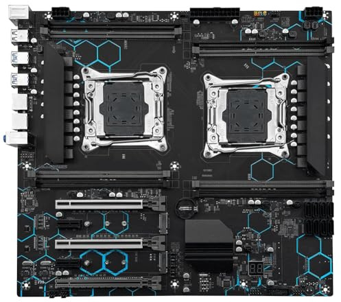 Hndhbfgrt MACHINIST X99 MD8 Motherboard Dual CPU E-ATX Support Xeon LGA 2011-3 Processor 8 DDR4 Slot USB3.0 SATA3 NVME M.2