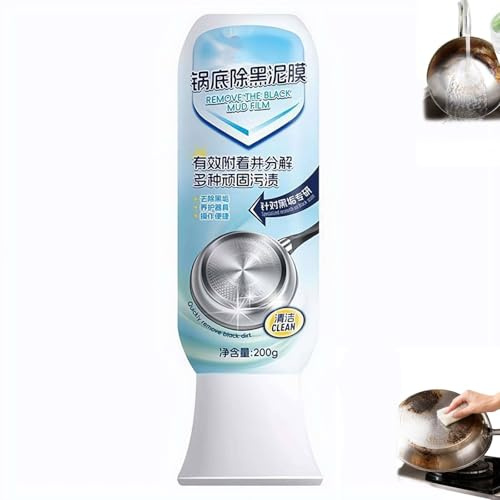 Remove Black Stain Remover For Pots & Pans,Remove Old Pot Black Stain Removal& Polishing,Powerful Grease And Grime Cleaner,Easy BlackStain Removal for Cookware, No Damage To Pots & Pans