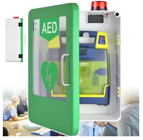 Wandmontierter AED-Schrank - Diebstahlgeschützt mit Einstellbaren Lagern und Alarmfunktion -für Öffentliche Zonen, Büros und Haushalte unter Einsatz