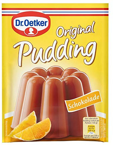 Dr. Oetker Original Pudding Schokolade: Leckeres Dessert mit Schokoladen Geschmack für den besonderen Pudding Genuss 16er Pack (16 x 2 x 44,5 g)