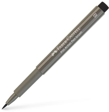 Faber-Castell Indian Ink Pitt Artist Pen - Brush Tip - Warm Grey IV #273