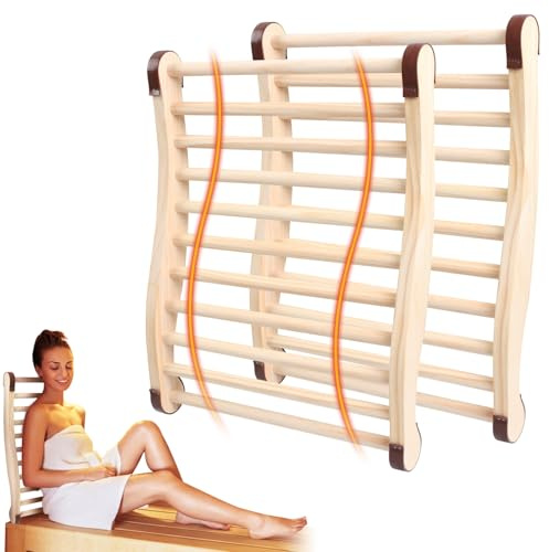 Gemsaya Dossier pour sauna, 40 x 50 cm, ergonomique, antidérapant, pour se détendre et se détendre grâce à l'appui-tête