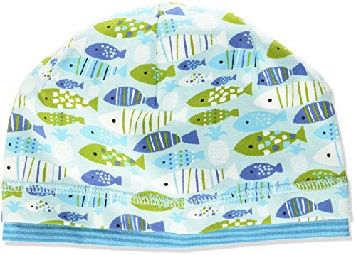 maximo Jungen Beanie Mütze, Mehrfarbig (Hellazur/Grün-Fische 63), 51