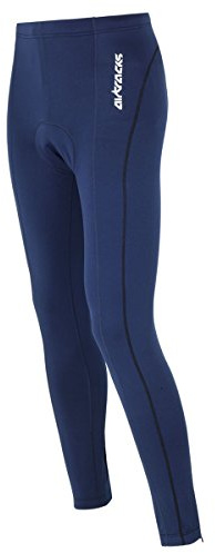 Airtracks Herren Fahrradhose Lang - Radhose - Radlerhose - 3D Coolmax gepolstert - Atmungsaktiv Reflektoren Zip Tasche