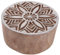 GURU SHOP Indischer Textilstempel, Holz Stoffdruckstempel, Blaudruck Stempel, Druck Modell - Ø 6 cm Mandala 1, Braun, Indische Holzstempel