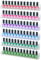 NIUBEE 6 Pack Nail Polish Rack Wall Mounted Shelf with Removable Anti-Slip End Inserts, Clear Acrylic Nail Polish Organizer Display 90 Bottles