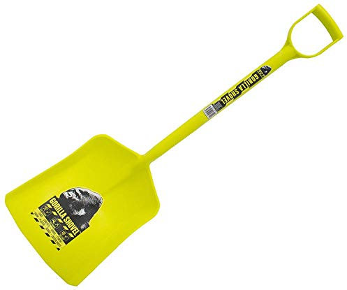 Pala de plástico grande, color amarillo, ancho externo 310 mm, longitud 1001 mm, herramientas de pala
