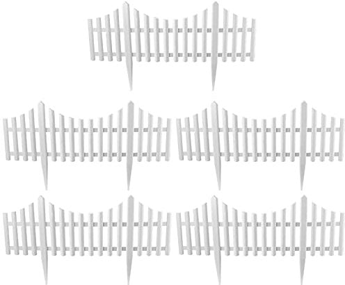 YARNOW Vorgarten Zaun Gartenzubehör Zaum Steckzaun Friesenzaun Zierzaun als Gartenzaun Lattenzaun 5pcs Kleiner Einsatz 61CM Länge 33CM Hoch