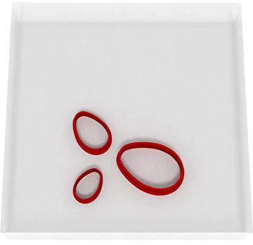 Custom Cutters Egg Shape Cutters | Mini/Tiny Plastic Cutter for Baking, Fondant, Clay, Pastry, Icing, Jewellery, Easter (1.5/2/3CM)