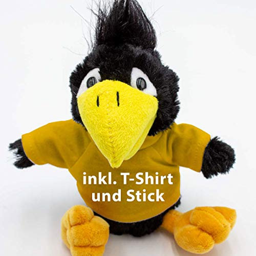 Kuscheltier Rabe Karl 16,5cm - inklusive-T-Shirt und kostenloser Personalisierung (Stick oder Druck)