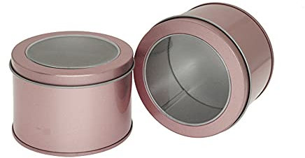 Versiegeltes Glas mit transparentem Deckel, mattiertes Eisen, bunt, für Tee, Kaffee, Zucker, Küche, Vorratsdosen, Töpfe, Behälter, kreatives Kuchenglas (Roségold)