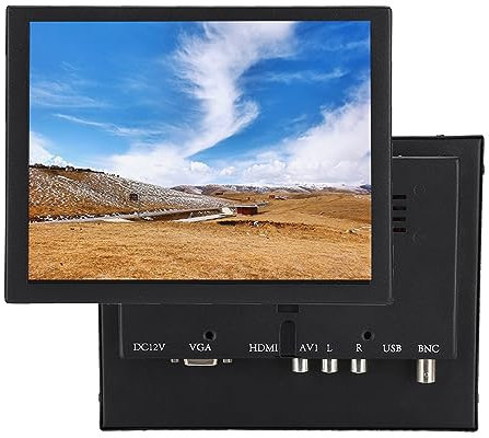 Touch Screen di Resistenza da 8 Pollici, Monitor Industriale Integrato, Monitor Interamente in Metallo, con Risoluzione 1024x768, Display Widescreen 4:3, per PC, CCTV, Videocamera, Computer(8)