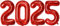 Conruich Silvester Deko 2025 Luftballon, Luftballons 2025 Neujahr Silvester Deko Rot, Neujahr Deko Ballon 2025, Rot Folienballon Zahl 2025 für Jahreswechsel Neujahr Silvester Party Dekorationen