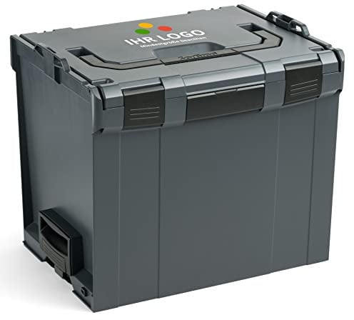 Sortimo L-BOXX 374 Größe 4 in Anthrazit – Leerer Werkzeugkoffer, individuell mit Logo anpassbar | Innovatives Transportsystem