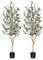 Kazeila Olivier Artificiel 150cm Plantes Artificielles Interieur Plante Artificielle Fausse Plante Décoration Interieur Maison Balcon Déco(2PACK)