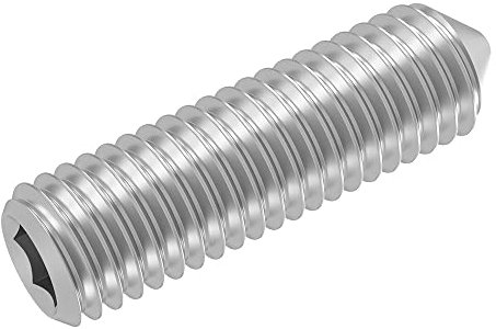 SECCARO Gewindestift mit Spitze M8 x 30 mm, Edelstahl V2A VA A2, DIN 914 / ISO 4027, Innensechskant, 20 Stück