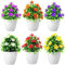 ZIOYA 6 Pièces Mini Plantes artificielles en Pot Fleurs Artificielles ExtéRieur Plantes Artificielles en Pot Fausse Plante Fleur IntéRieur Plante en Plastique pour