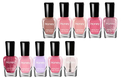 Nail compatible with Machine for Kids Nail Polish Set Peel Off Water Based Quick Drying For Beginners 5ml X 10 Bottles Fine Glitter for Tumblers (B, One Size)