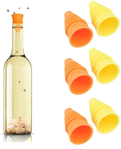 Topyond 6 Stück Wiederverwendbare Silikon-Fliegenfallen-Trichter Für Wasserflaschen, Ideal Für Zuhause, Garten Und Küche